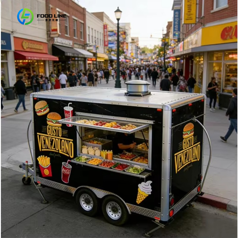 Mobile Coffee Van Equipment - 사각형 레스토랑 장비 핫도그 소형 개조