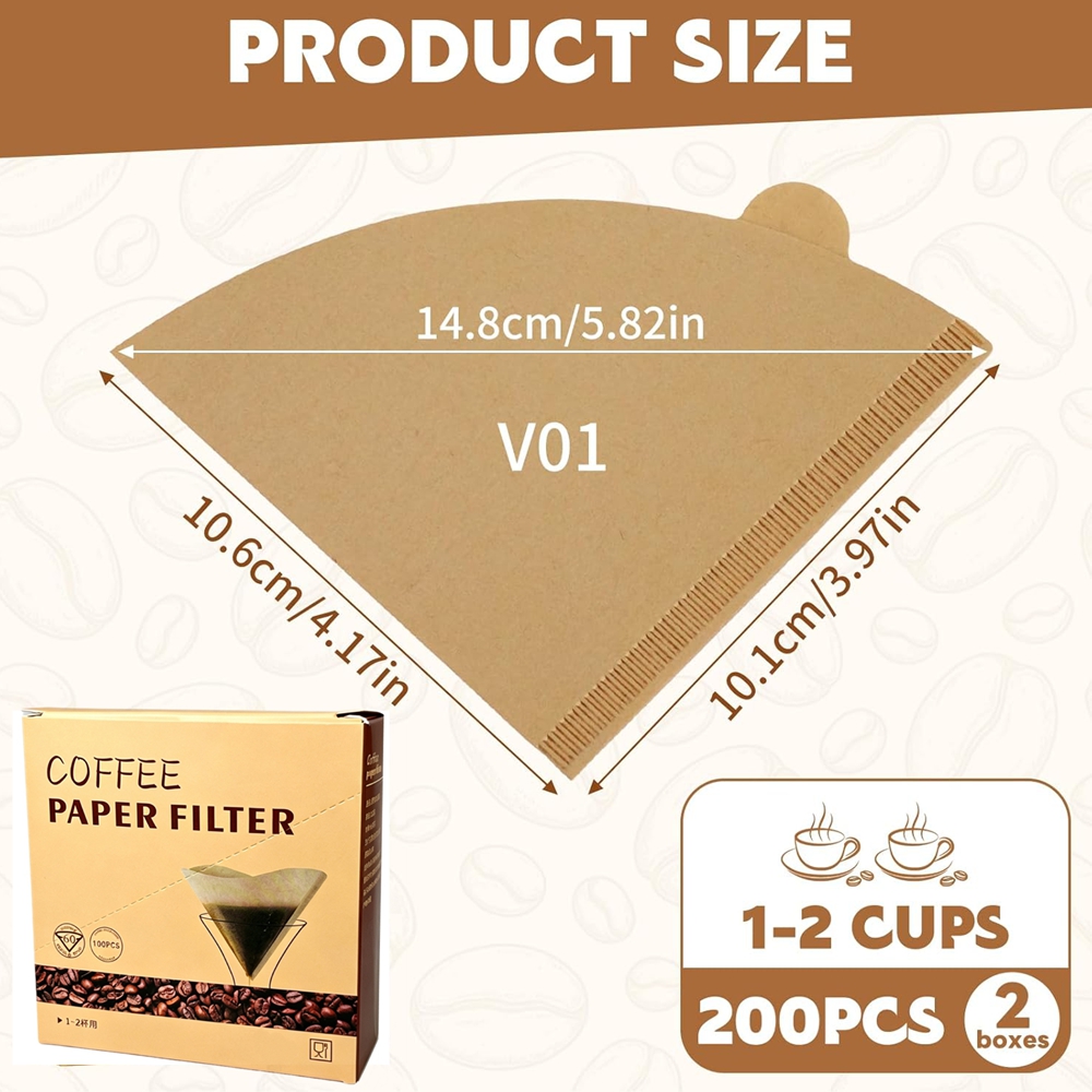 커피 필터 200개입 콘형 커피 필터 # 종이 커피 필 - Coffee Equipment Espresso 리뷰 및 가격