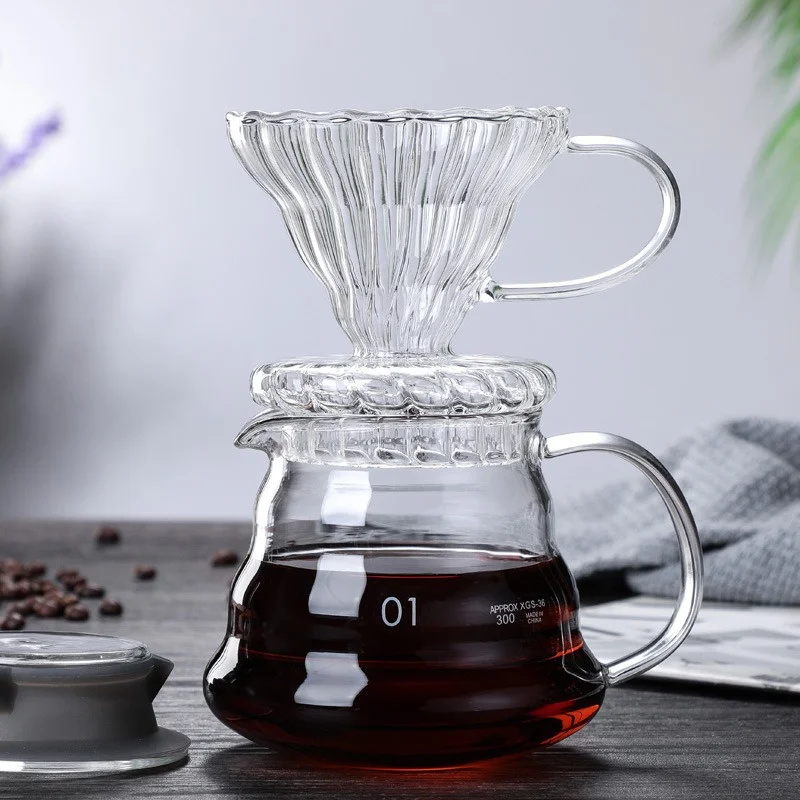 뚜껑이 있는 핸드 브루 커피 물병, 구름 모양 투명 유 - Coffee Equipment Espresso 리뷰 및 가격