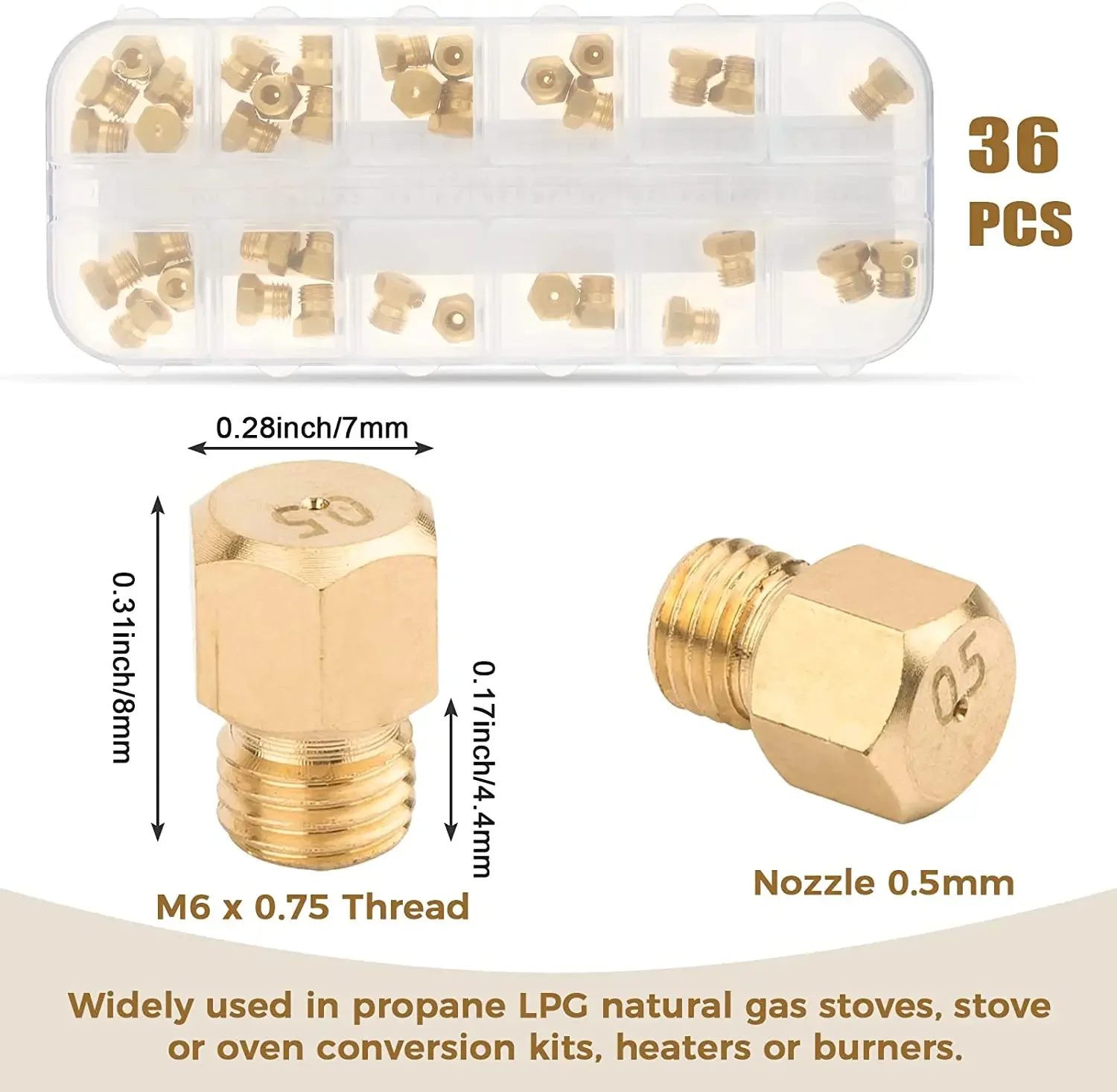 M6x0.75 mm 솔리드 황동 LP 가스 레인지 오리 - Steam Wand Tip 리뷰 및 가격